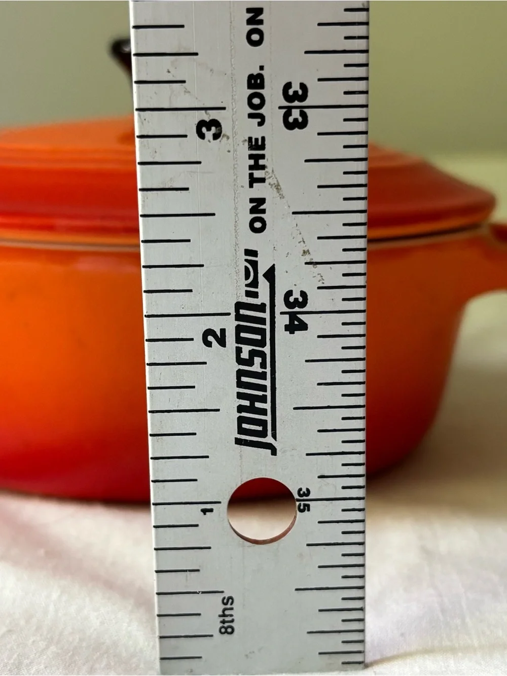 Orange Gradient Ceramic Dutch Oven with Black Knob